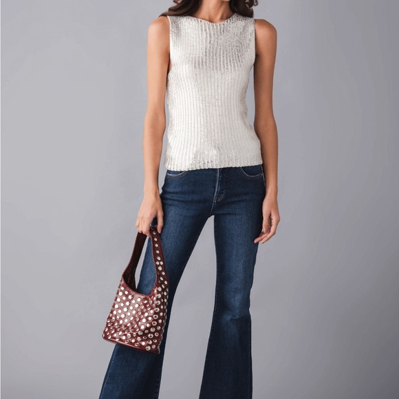 Elan Lurex Knit Sleeveless Top - Picture 4 of 12